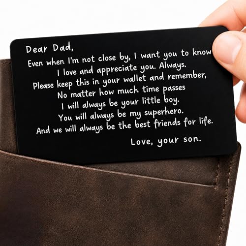 Heartfelt Dad Wallet Card – Perfect Father's Day Gift from Son