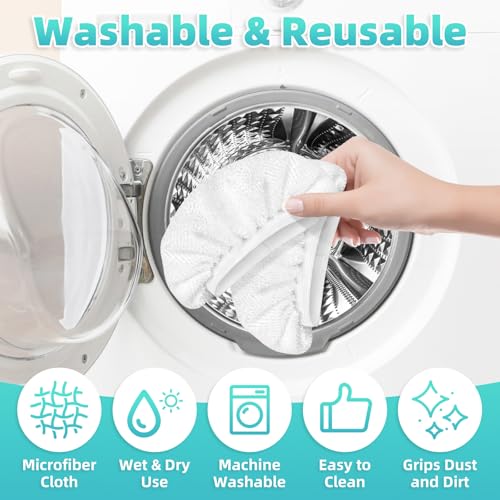 10 Pack White Microfiber Cloths for Handheld Steam Cleaners