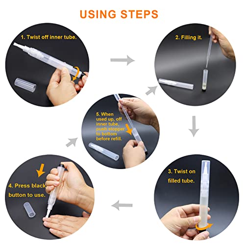 URGINO Refillable Cuticle Oil Pen - 3 Pack 6ml Reusable Nail Oil Applicator