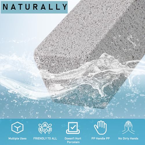 Pumice Cleaning Stone 2 Pack - Scratch-Free Toilet Bowl Cleaner
