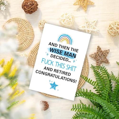 Funny Retirement Card for Men - Humorous Congratulations Card