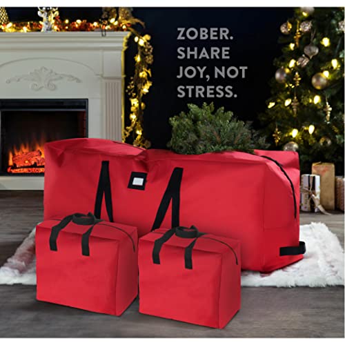 7.5 Ft Christmas Tree Storage Bag with Accessories - Oxford Red