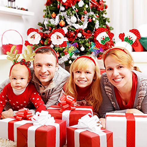 12 Pcs Christmas Headbands Assorted Festive Holiday Party & Photo Props