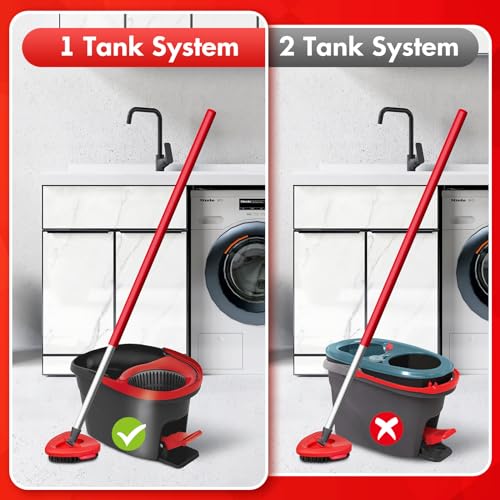 Oceda Mop Head Replacement Scrub Brush for EasyWring 1-Tank System
