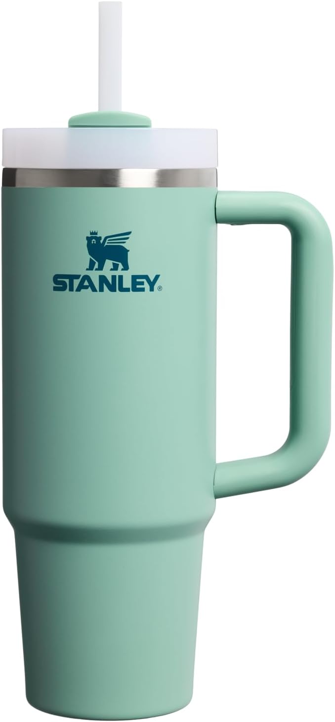 STANLEY Quencher H2.0 Tumbler - 30 oz Insulated Stainless Steel Cup with Handle & Straw | Spring Green
