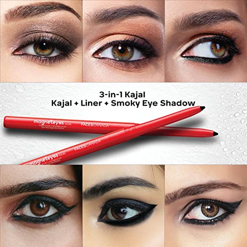 FACESCANADA Magneteyes Black Eye Pencil with Almond Oil & Vitamin E