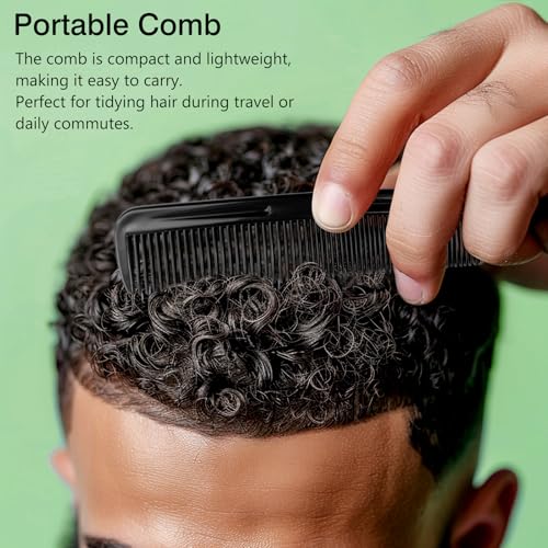 Zoolinn Black Pocket Comb Set 5-Piece Sturdy Hair and Beard Grooming Tools