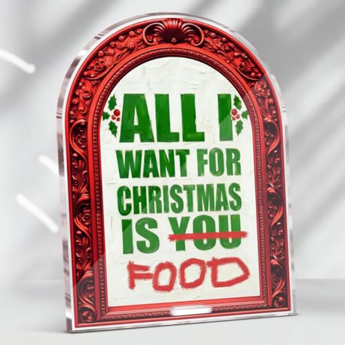 Funny Christmas Table Sign Acrylic Holiday Centerpiece Decor