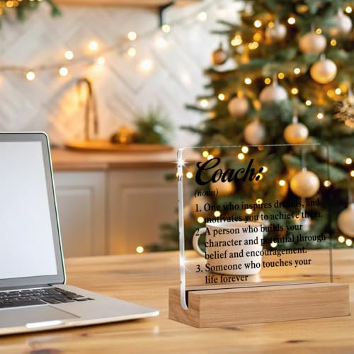 Acrylic Coach Gift Sign - 4x4 Inch Desk Decor for Coaches