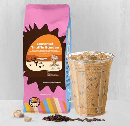 Crazy Cups Caramel Truffle Sundae Ground Coffee, 10oz (Pack of 2)