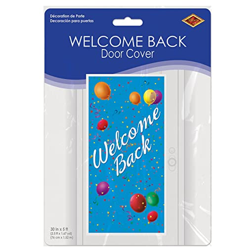 Beistle Welcome Back Door Cover – 30" x 60" Plastic Decoration