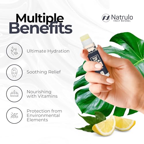 Natrulo Beef Tallow Lip Balm – Grass Fed Tallow & Beeswax Lemon Chapstick