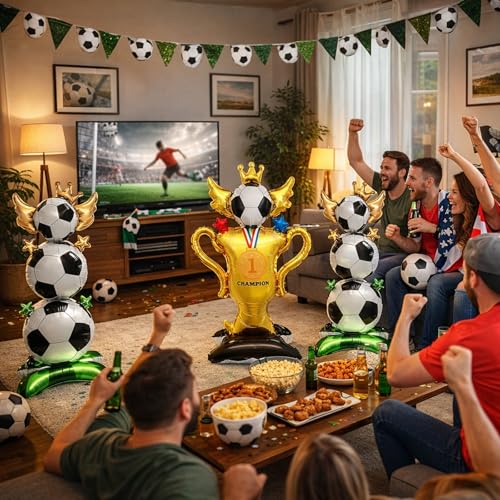 Soccer Balloons Party Decorations Set 3-Piece Football World Cup