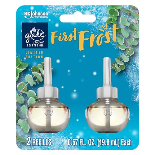 Glade PlugIns Scented Oil Refill, First Frost, Essential Oils, 2 Count