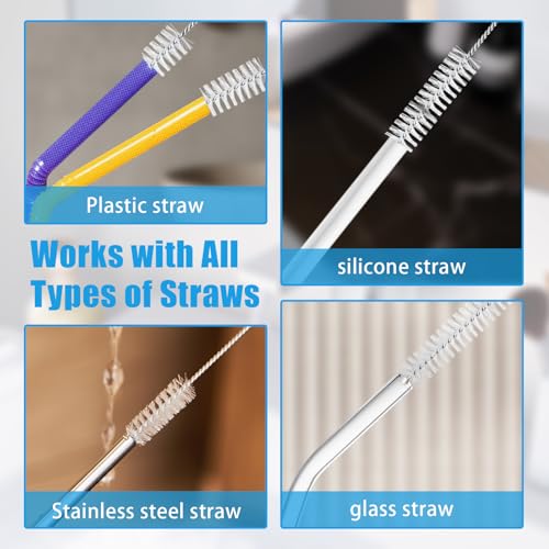 3-in-1 Cleaning Brush Set for Cup Lids & Straws - 7 Pcs