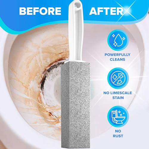 DISIWENE Pumice Cleaning Stone with Handle - Hard Water Stain Remover