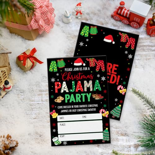Christmas Party Invitations with Envelopes - 20 Pack Holiday Invitations