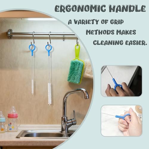 CIDYAUST Metal Straw Cleaner Brush Set - 5 Nylon Bristle Brushes