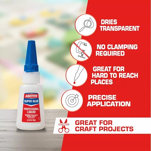 Loctite Super Glue Professional 20g - Heavy-Duty Clear Adhesive