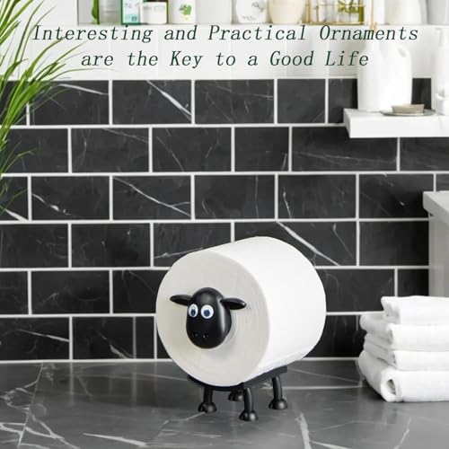 Black Sheep Toilet Paper Holder Set of 2 - 3D Printed Bathroom Decor