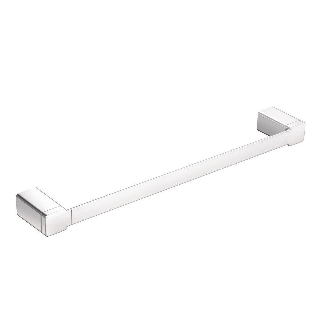 Moen YB8818CH 90 Degree 18-Inch Single Bathroom Towel Bar, Chrome
