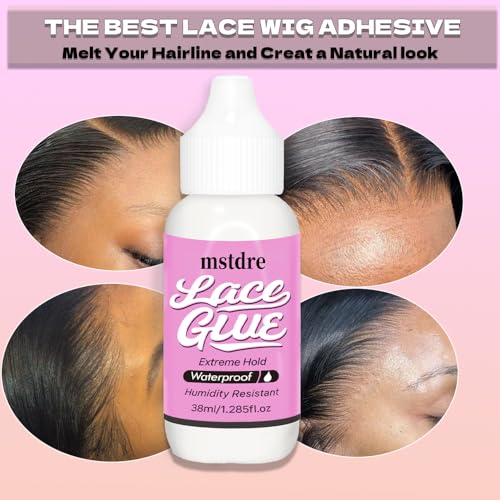 Mstdre Lace Wig Glue Extreme Hold Invisible Waterproof Adhesive 1.285 oz