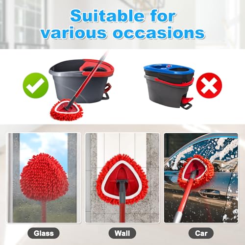 Ocedar 1 Tank Spin Mop Replacement Head with Microfiber Pads – Compatible with Easywring Spin Mops, 3 Pack
