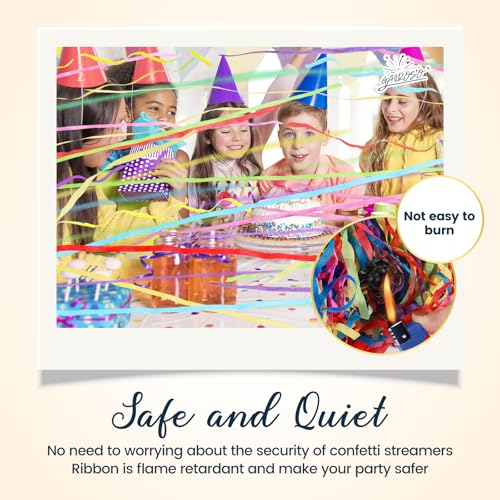 GAILROSO 12-Pack Colorful No Mess Party Streamers Hand Throw Confetti Poppers