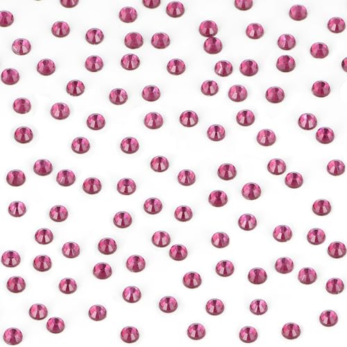 Bymitel Hotfix Fuchsia Rhinestones 2mm SS6 2880pcs Iron-On Glass Gems