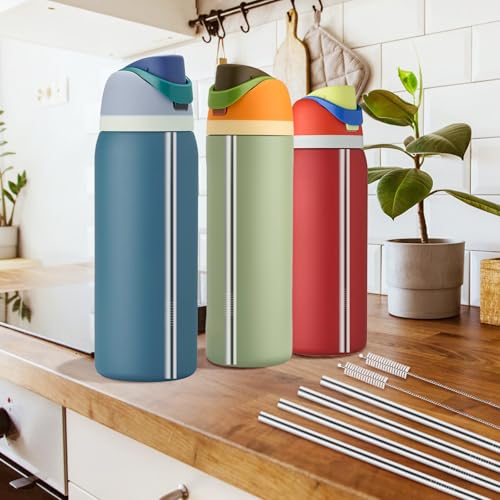 Reusable Metal Straws for Owala FreeSip Water Bottles - 6 Pack