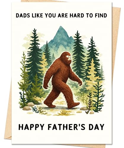 Funny Bigfoot Father's Day Card - Dads Like You Are Hard to Find (ZN-521)