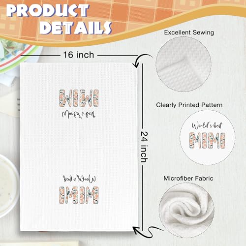 Floral Kitchen Towels for Grandma - 16x24 Decorative Hand Towels