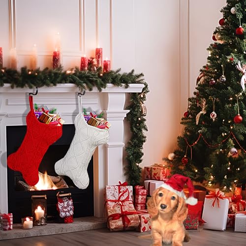 Christmas Stocking Holders with Scratch Protection - Black, 5 Pack