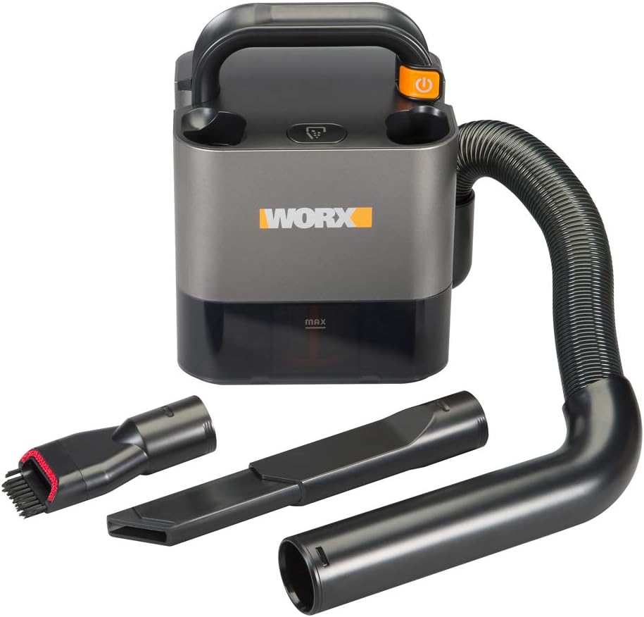 WORX WX030L 20V Cordless Cube Vacuum - Compact & Lightweight Design, Sleek Black Finish