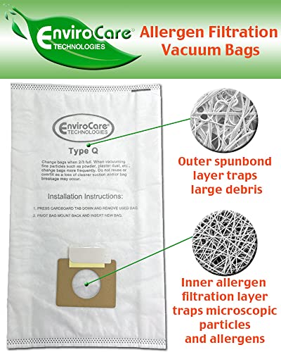 EnviroCare Type Q Allergen Vacuum Cleaner Bags – 3 Pack