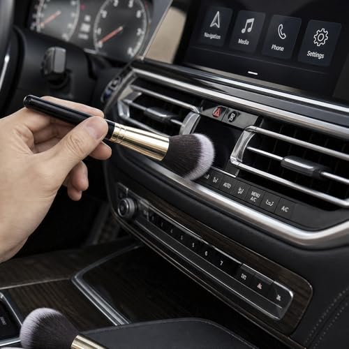 BAIDOON 3 Pack Microfiber Duster Brush Kit for Car & Home Cleaning