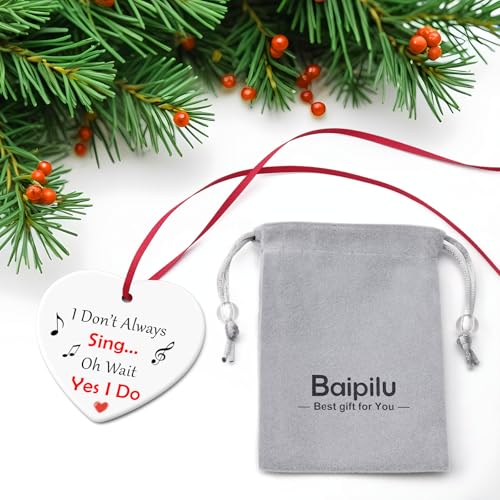 Ceramic Christmas Ornament for Music Lovers - Inspirational Gift