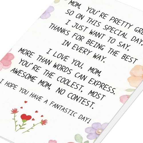 Elegant Watercolor Mother's Day Card for Mom - 5.5x8 inches