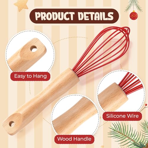 20-Piece Christmas Whisk Gift Set with Hang Tags & Bags - Red