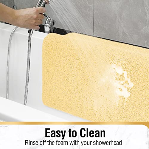 HITSLAM Non-Slip Bathtub Mat 24x24 Inch Soft PVC Quick Drying