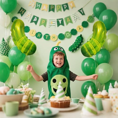 2Pcs Helium Foil Pickle Balloons - Funny Food-Themed Party Decor