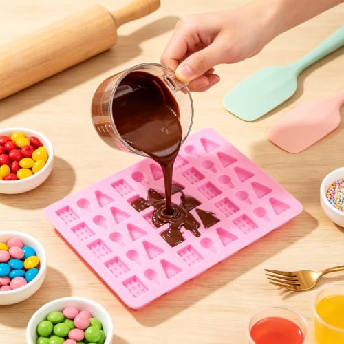 45-Cavity Silicone Ice Cream Chocolate Mold for Gummy Candy & Baking
