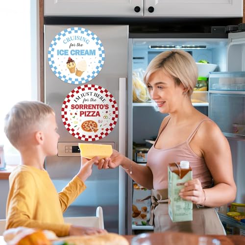 Funny Pizza & Ice Cream Cruise Door Magnets - 2PCS