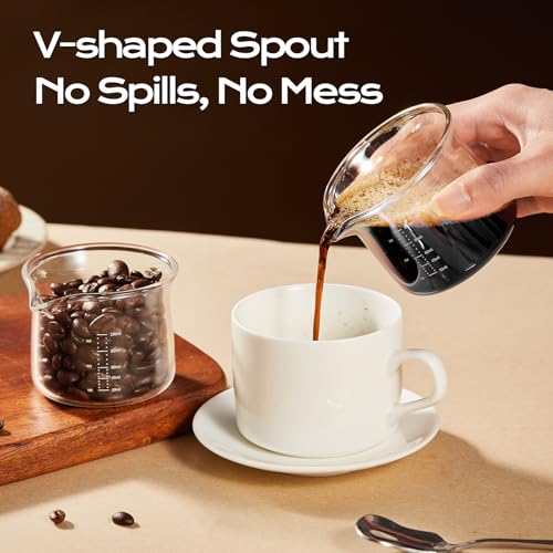 YARRAMATE Borosilicate Espresso Shot Glass - 3.4oz with Precision Pour Spout