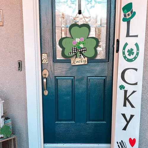 12 Inch St Patrick's Day Shamrock Wreath for Front Door