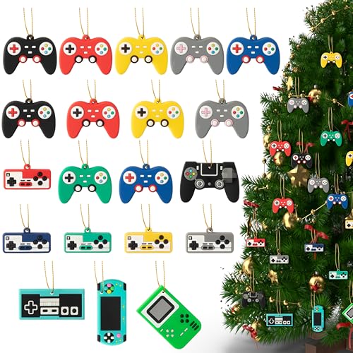 20PCS Christmas Video Game Controller Ornaments - Holiday Gaming Decorations