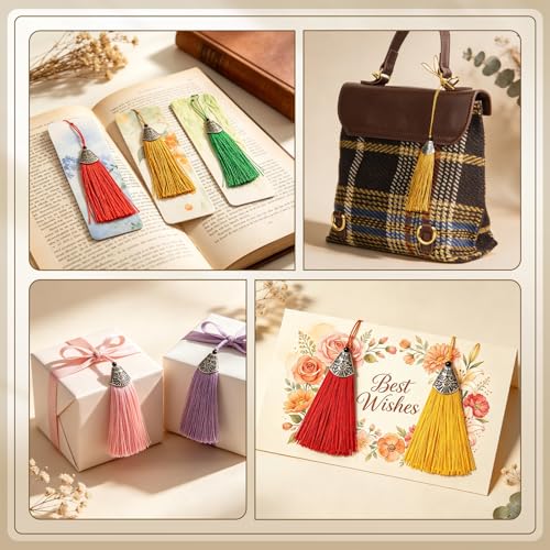 Boho Tassel Charms - 20 Silk Tassels for DIY Jewelry & Crafts