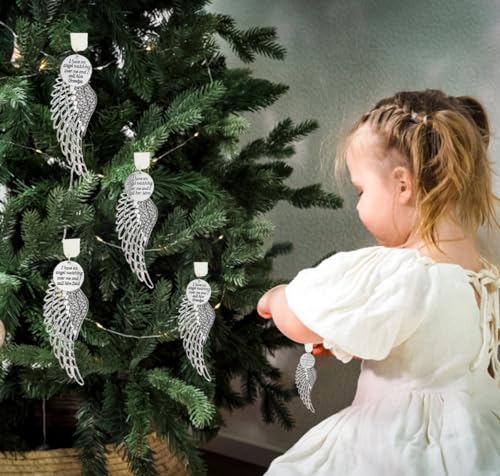 Memorial Christmas Ornament Angel Wing Sympathy Gift for Loss of Loved One