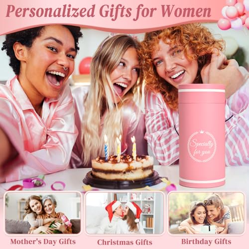 Pink Personalized Monogram Wine Glass - 19oz Stainless Steel Gift for Women