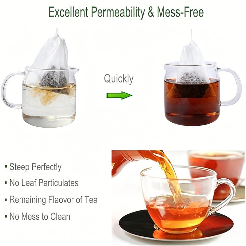 Disposable Tea Filter Bags for Loose Leaf Tea - 100 PCS